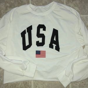 USA cropped sweatshirt